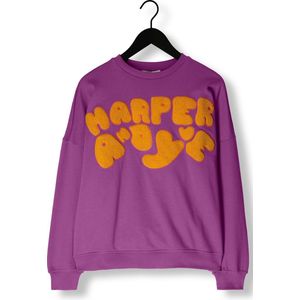 Harper & Yve Logo-sw Truien & vesten Dames - Sweater - Hoodie - Vest- Paars - Maat L