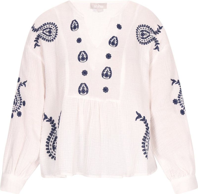 usha - Blouse - V-Ausschnitt - Lange Mouwen - Boho-Chic