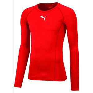 Puma Liga Baselayer Shirt Lange Mouw Heren - Rood | Maat: XL