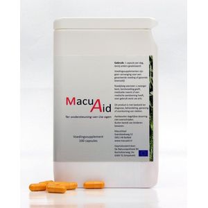 MacuAid - Voedingssupplement ter ondersteuning van de ogen met luteïne, zeaxanthine én meso-zeaxanthine - 100 vegacapsules - Macula Support Oog Blauw Licht Antioxidanten Voedingssupplementen