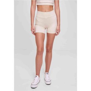 Urban Classics - Recycled High Waist Hotpants Korte cycle broek - XXL - Creme