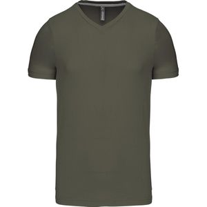 Kariban T-shirt V-hals korte mouwen K357 - Dark Khaki - 3XL