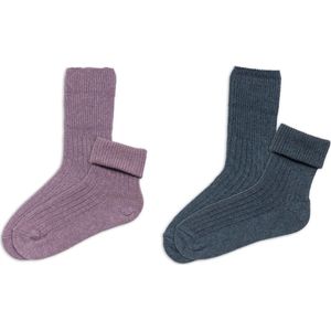 RAFRAY Warme Wintersokken voor Dames – 2 Paar Zachte Sokken zonder Elastiek – Oprolbaar of Omvouwbaar – Premium Katoen – Cadeaudoos – Maat 36-40