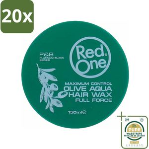20 x Red One - Haarwax - Cobra Aqua - Maximale Controle - Voor Krachtige Hold & Glans - 150 ml - Grootverpakking - Haarwax - Styling Wax - Haartype - Haar Fixatie - Glans
