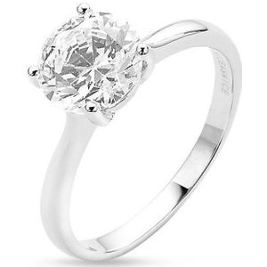 Twice As Nice Ring in zilver, solitaire 8 mm 50
