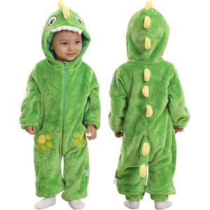 Dierenprint Baby-onesie met Capuchon voor Jongens en Meisjes, Geschikt voor 24-30 Maanden, Zachte en Comfortabele Pyjama