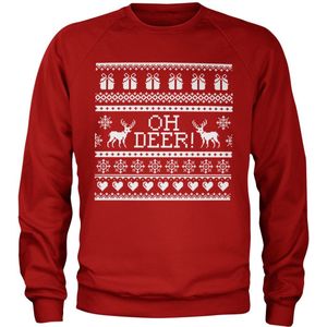 Hybris Oh Deer Sweatshirt SH-3-16091-H87-17 Red-XL