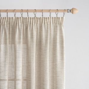 Boraboi ® Decoratieve Transparante Voile Gordijnen Set voor Woon- en Slaapkamer, Bruin-Wit, 140 x 160 cm