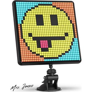 Mrs. Jones Multifunctionele Pixoo-Max digitale fotolijst 32x32 programmeerbaar LED display pixelart voor kamerdecoratie - zwart Digitale fotolijst