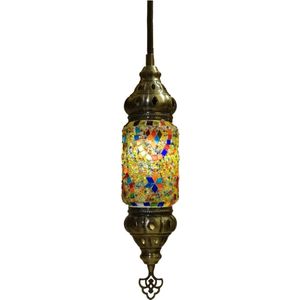 Oosterse mozaïek hanglamp (Turkse lamp) bonte kleuren