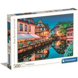 Clementoni - Puzzel 500 Stukjes High Quality Collection 35147 Strasbourg Old Town, Puzzel Voor Volwassenen en Kinderen, 14-99 jaar, 35147