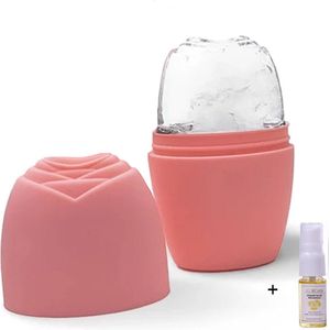 Aurgan gezicht ijsroller - ice contouring - anti-ontsteking - ice roller - ijsmassage - incl arganolie voor naverzorging