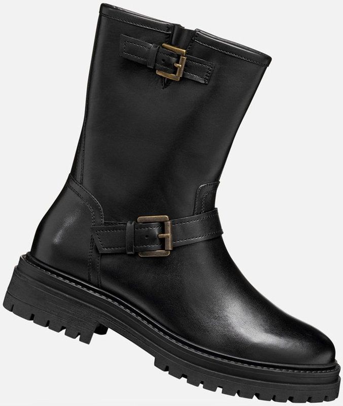 Geox - Iridea - Enkellaarsjes - Zwart - Warme Binnenvoering