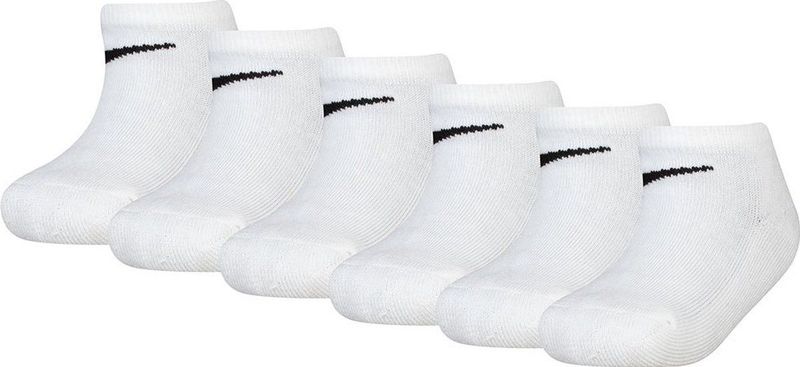Nike - Kids No Show Sokken - Wit - Set van 6 Paren - 97% Polyester, 3% Elastaan