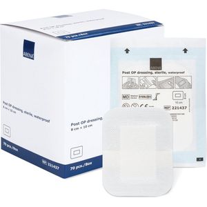Abena Eilandpleister Waterproof - 70 Stuks - Steriel Absorberend Wondverband - Nonwoven Pleisters - 8 x 10 cm