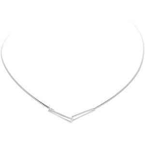 Silver Lining - Zilveren collier met tussenstuk 43 + 2.5 cm