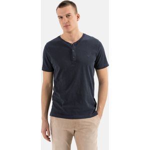camel active - Henley - Korte Mouwen - Dunkelblauw