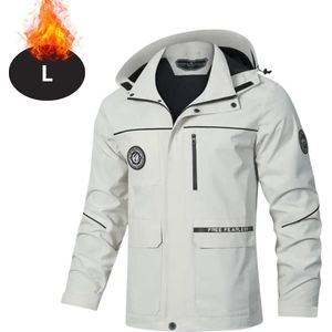 Livano Windjas Voor Heren - Parka - Lente & Herfst - Jas - Volwassen - Windjack - Windbreaker - Outdoor - Buiten - Wit - Maat M
