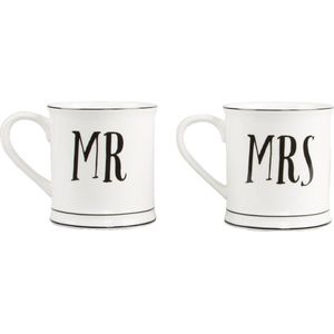 KOFFIE MOK MR EN MRS SETs-sWIT/ZWARTs-sMONOCHROMEs-sSASS & BELLE