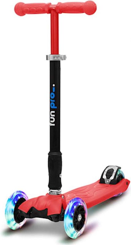 Fun Pro TWO - Scooter - Zwart - Metalen Verstevigingen - LED Wielen