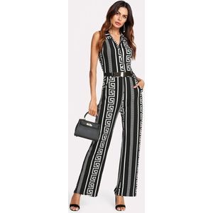 Lena jumpsuit | Zwart | Met ceintuur | Verkrijgbaar in meerdere maten en kleuren