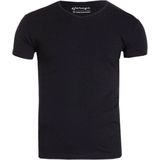 Garage 202 - Bodyfit T-shirt V-hals korte mouw zwart 3XL 95% katoen 5% elastan