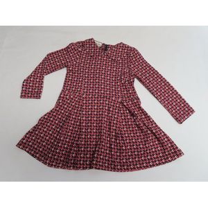 Jurk - Kleed - Meisje - Rood / blauw / creme- 2 jaar 92