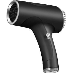Draadloze föhn, oplaadbare accu föhn, compacte en draagbare föhn, unisex snelle föhn, 2600mAh (zwart)