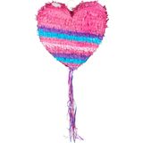 Boland - Trekpiñata Hart roze (L) L - Verjaardag, Kinderfeestje, Themafeest - Prinsen & Prinsessen