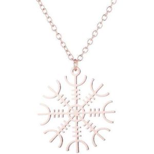 24/7 Jewelry Collection Sneeuwvlok Ketting - Rosé Goudkleurig