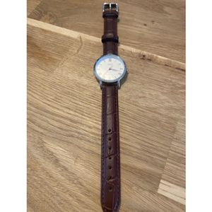 Horlogeband-14 mm breed-dames-bruin-leder-juweliers kwaliteit-anti allergisch