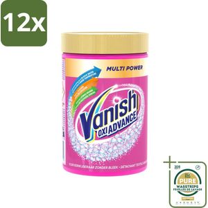 Vanish Oxi Advance - Vlekkenverwijderaar Poeder - Zonder Bleek - Gekleurde Was - 600 Gram - Voordeelverpakking - 12 stuks - Gekleurde was - Vlekken verwijderen