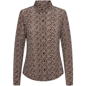 LOTTE - STAMP LA - Blouse - Bordeauxrood - Met Bruine Figuren