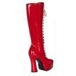 Pleaser - ELECTRA-2020 Kniehoge laarzen - US 13 - 44 Shoes - Rood