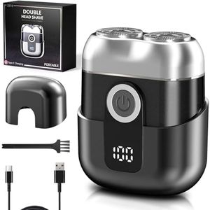 Mini Elektrisch Scheerapparaat Voor Mannen - Draagbare en Waterdichte Scheermes met LED Display