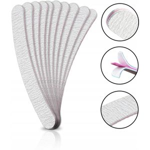 Nail File Bananen Vorm Zebra 80/100 Grit - 10 Stuks