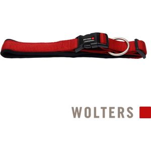 Wolters Cat&Dog Wolters Professional Comfort Halsband Rood/Zwart | GR.1| 25-30cm x 25mm | Veilige sluiting | Anti-trekbelasting
