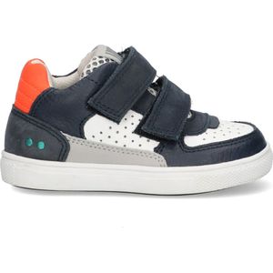 BunniesJR - Luca Louw - Sneakers - Donkerblauw/Wit/Oranje - Leer/Suède
