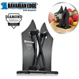 Bavarian Edge Diamond Edition - Knife Sharpener - messenslijper deluxe - pro editie met ingebouwde diamantdeeltjes - maakt alle messen weer scherp
