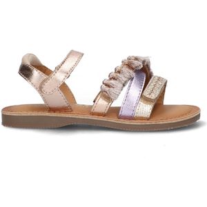 Braqeez 425018-598 Meisjes Platte Sandalen - Multicolor - Leer - Klittenband
