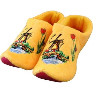 Klomppantoffels Geel met windmolen maat 31 - 35