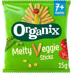 Organix Baby Knabbels 7+ m Groentesticks 15 gr - 8x 15 gr - Voordeelverpakking