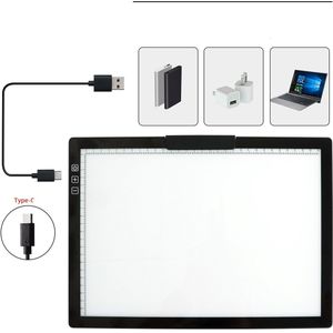 Tekenen-Tekenen & kleuren-A3 - Lichtbak voor Tekenen - Tekenbord Kinderen - Traploos dimmen -Met schaal-Lightpad diamond painting -Bescherm de ogen- Diamond Painting en accessoires-Tekenen & Kleuren-Lightpads-Tekenbenodigdheden