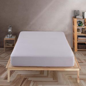 Jersey hoeslaken 200 x 200 cm lichtgrijs – hoeslaken 100% katoen, plat laken 200 x 200 tot 35 cm matrashoogte lichtgrijs