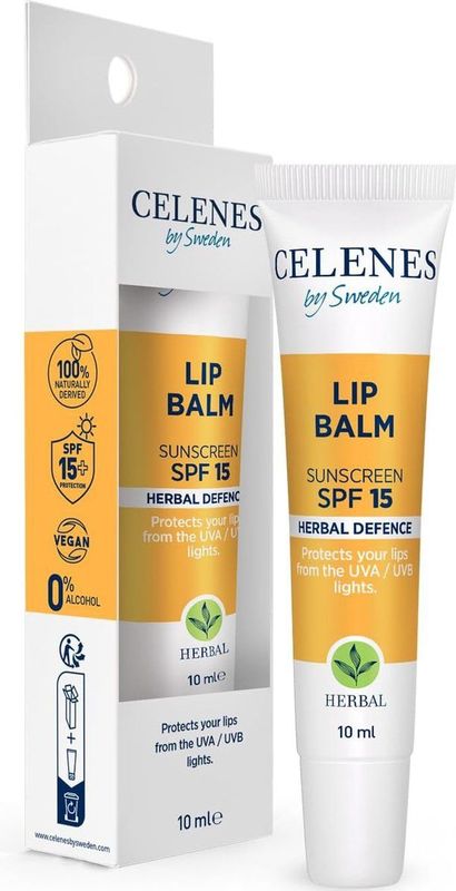 Celenes by Sweden - Herbal Lippenbalsem - SPF15 - Natuurlijke Formule