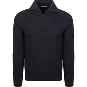 Suitable - Tias Cooldry Knit - Schipperstrui - Donkerblauw - Heren - Half Zip