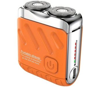 Krachtige 2-Blade Scheerapparaat - Usb Oplaadbare 2-Kop Mini Body Shaver + Precisie/Baardtrimmer - Batterij Indicator - Perfecte Lichaamshaar Verzorging voor Dames en Heren - Viraal op Tiktok - Kleur: Oranje