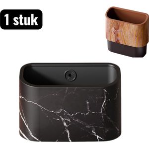 1 stuk - Prullenbak - Mini-prullenbak - Mini Bureau Prullenbak - Vierkante Mini Prullenbak - Dubbelloops ontwerp - geen deksel - geschikt voor bureaus, kantoren en slaapkamers - Zwart