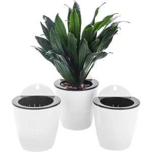 Innovatieve Set van 3 Hangende Zelfwaterende Plantenpotten voor Binnen en Buiten