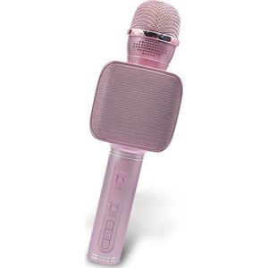 Forever BMS-400  - bluetooth karaoke microfoon met luidspreker en RGB led licht - roze